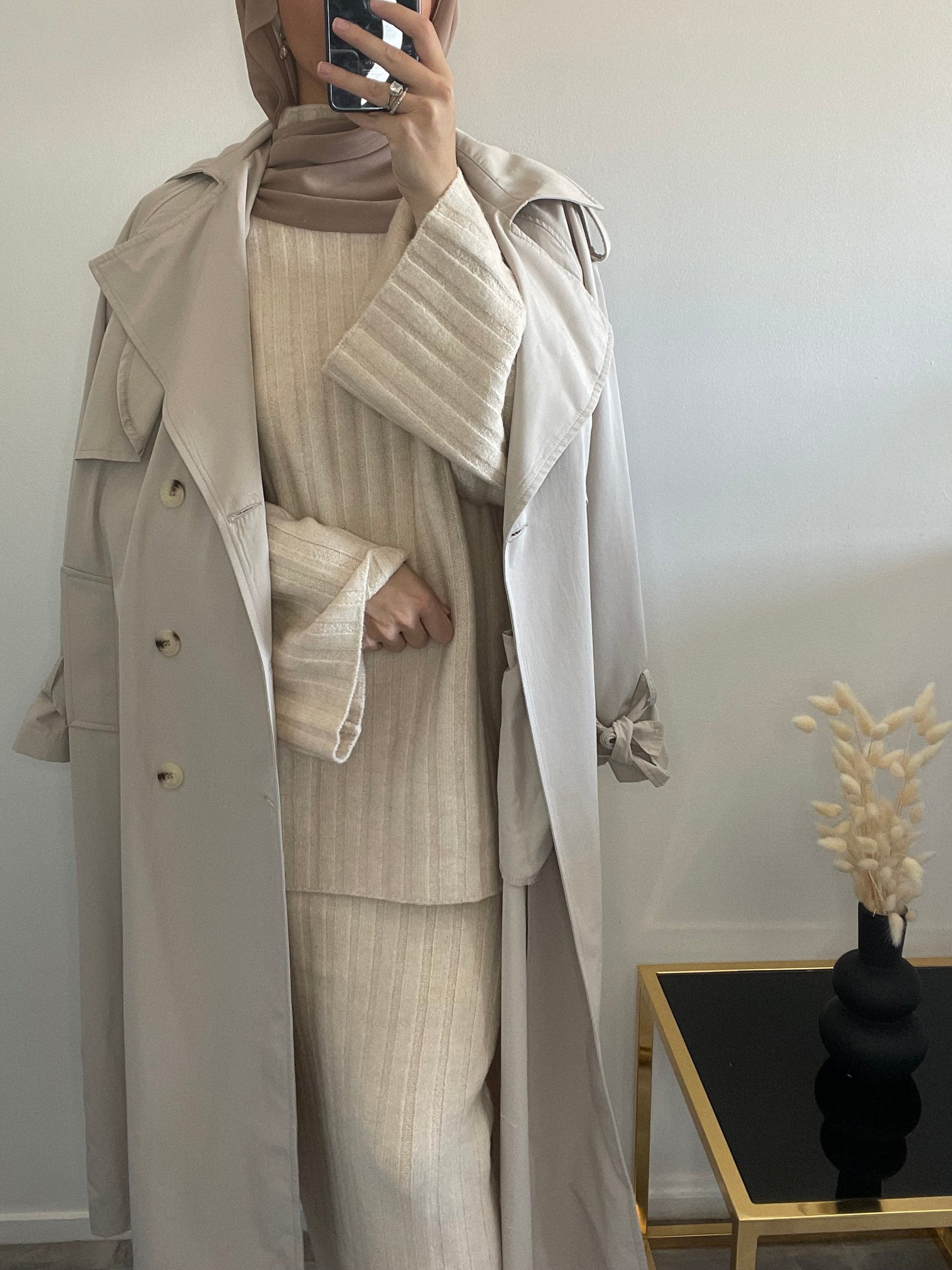 Trench-coat Oversize Basique Beige