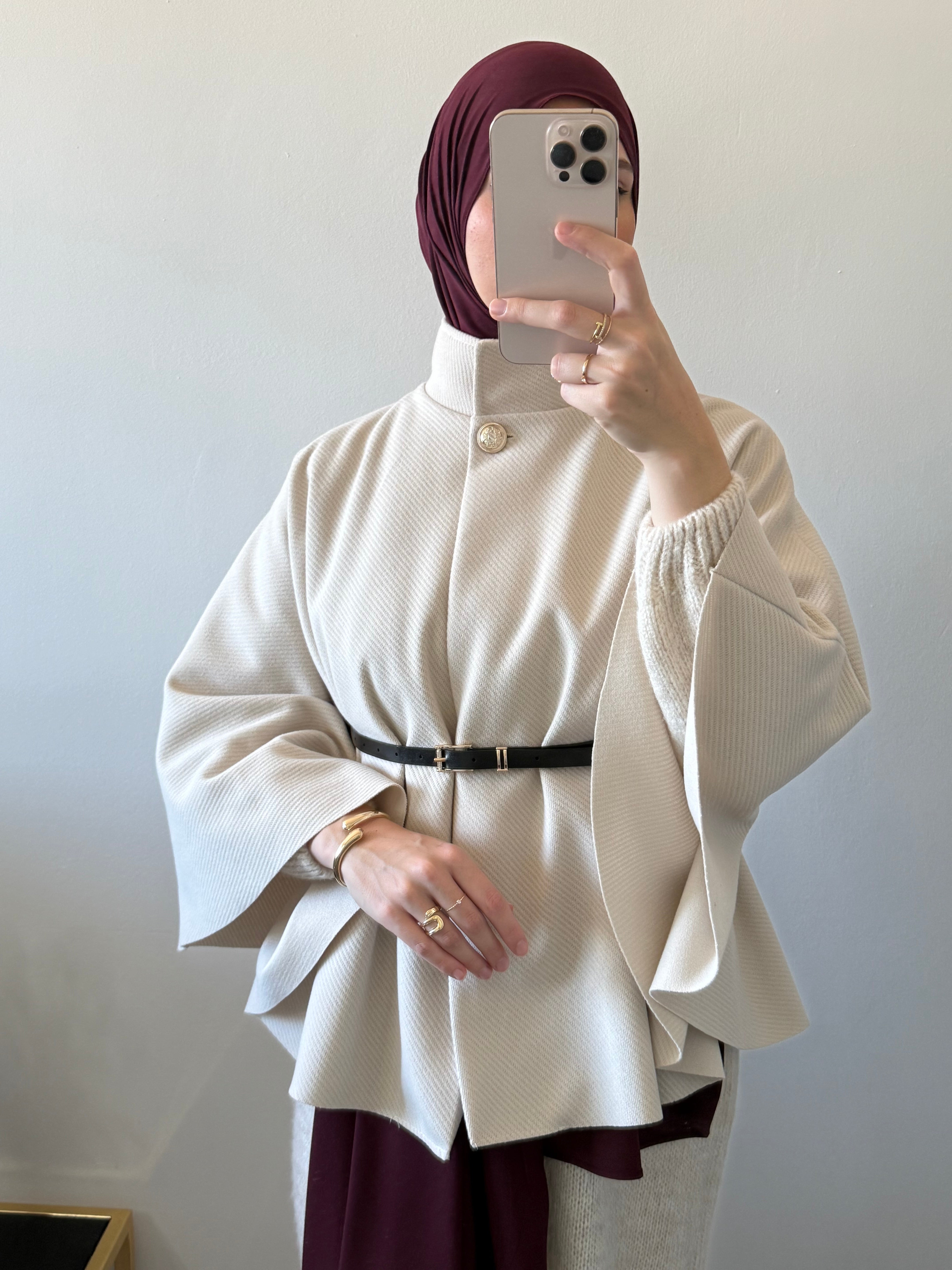 Poncho ceinturé ASSIA