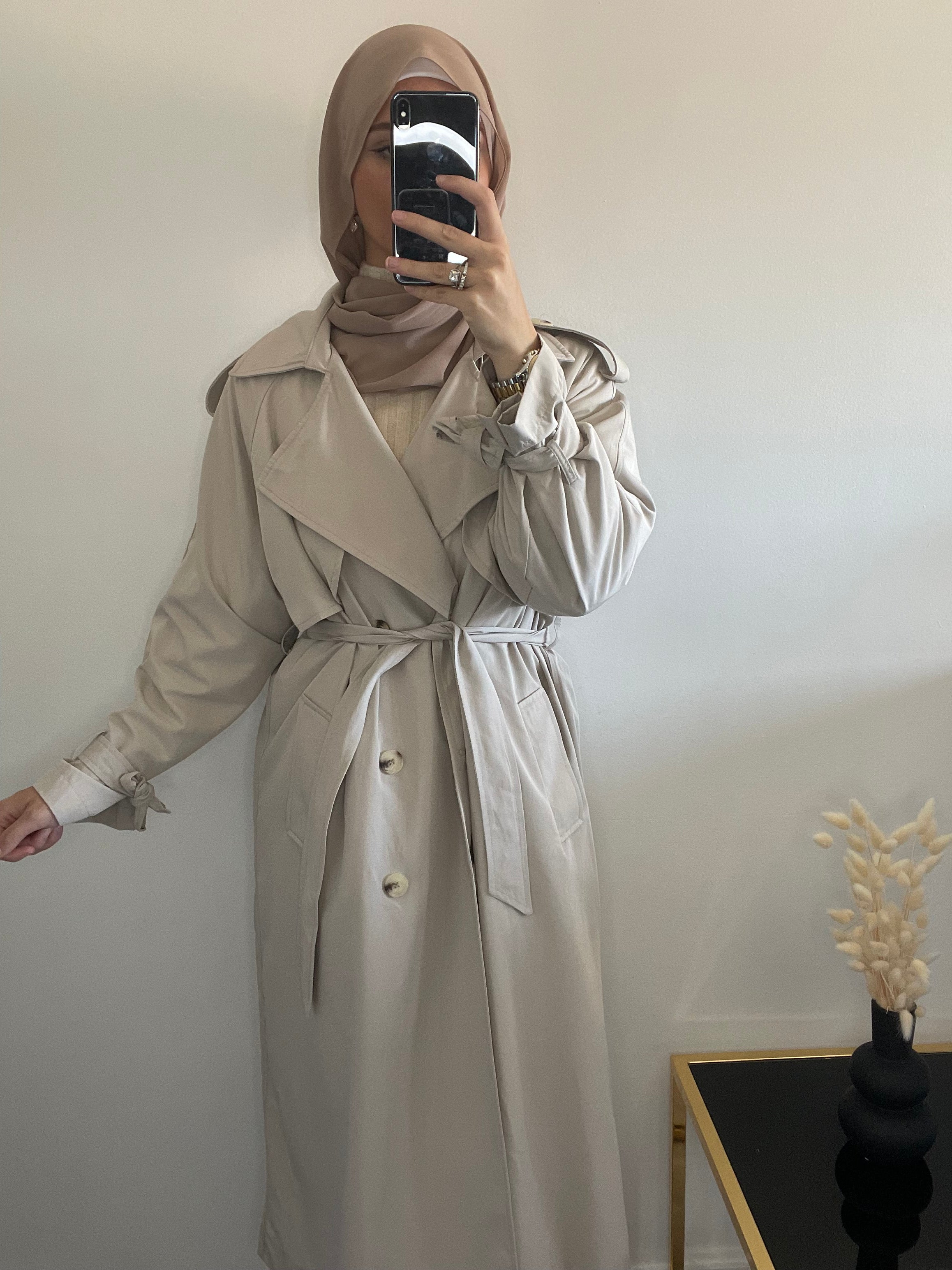 Trench-coat Oversize Basique Beige