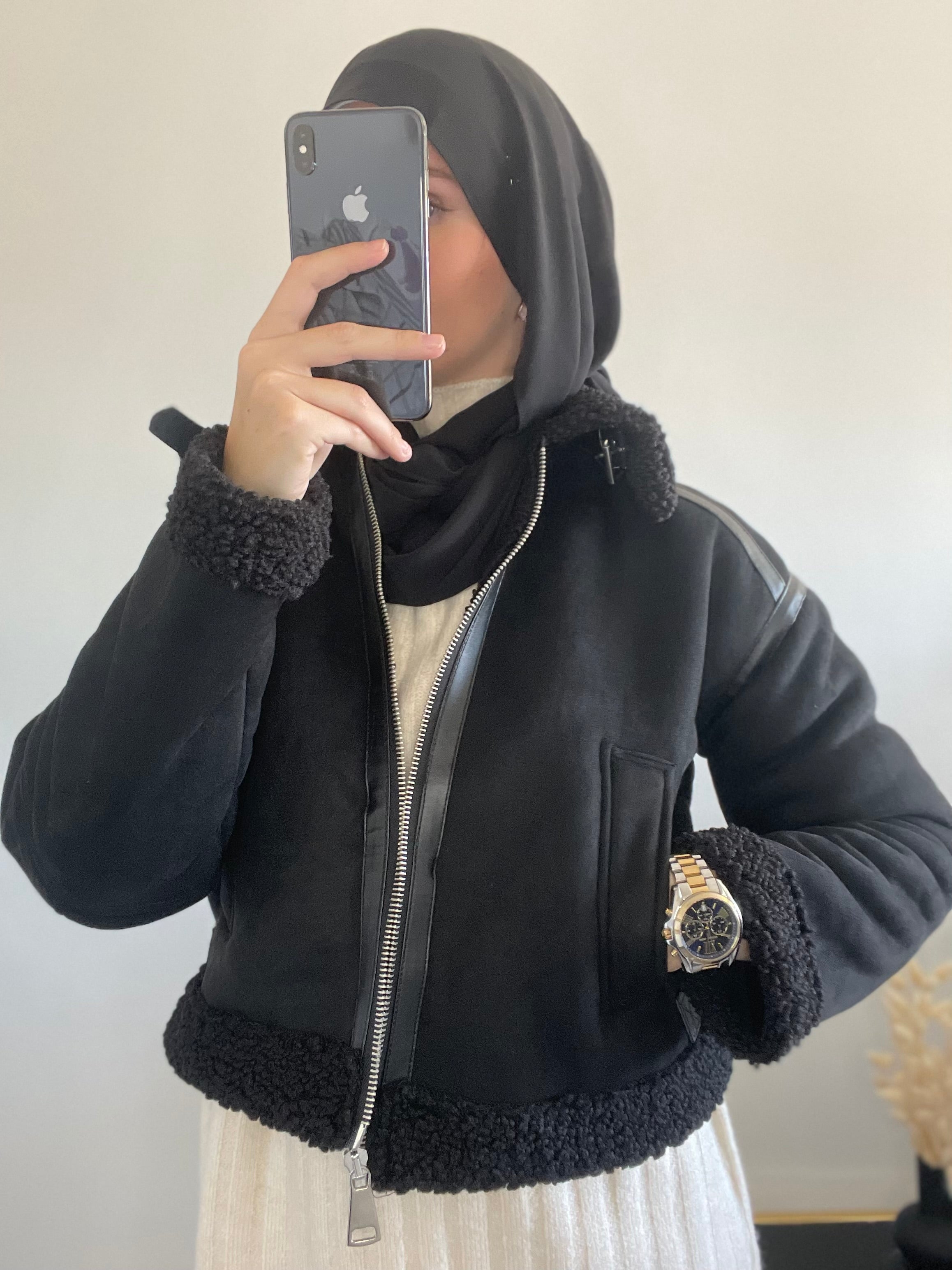 Manteau court Noir