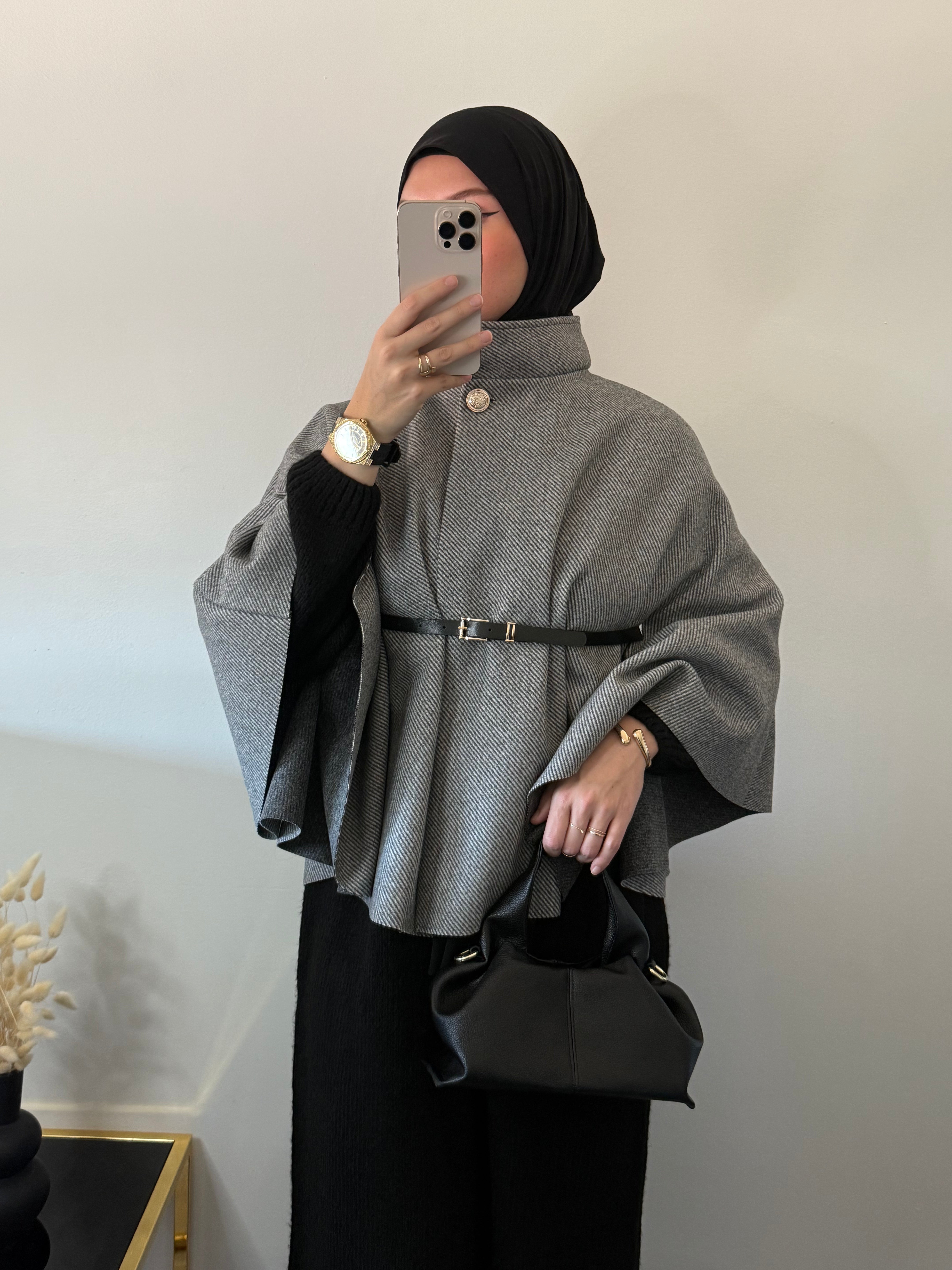 Poncho ceinturé ASSIA