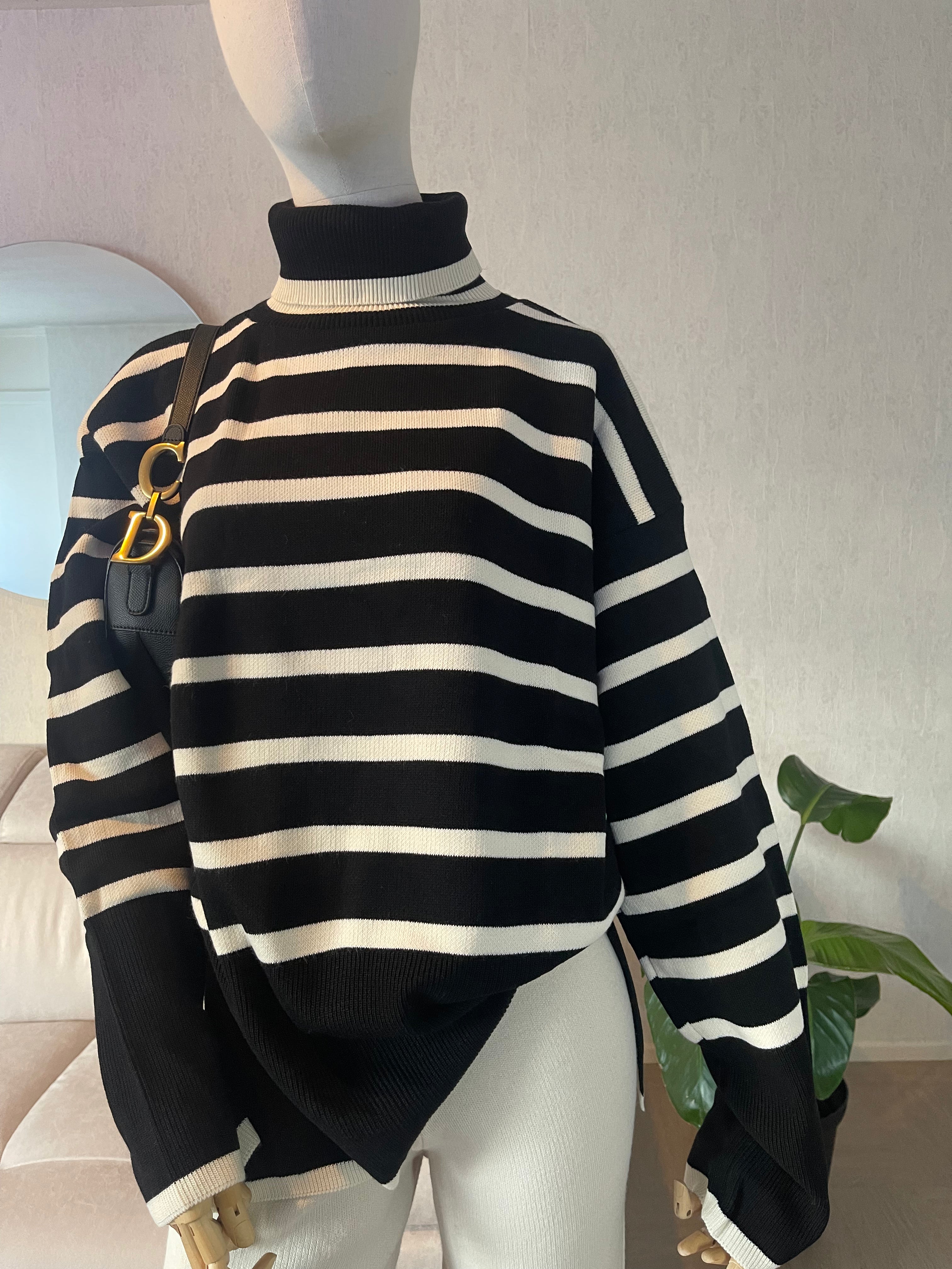 Pull rayé fendu JASMINE